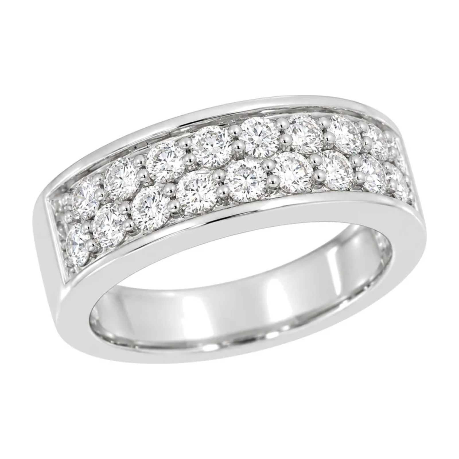 Diamantring i hvitt gull, 1.00CT TWSI - Diamanthuset