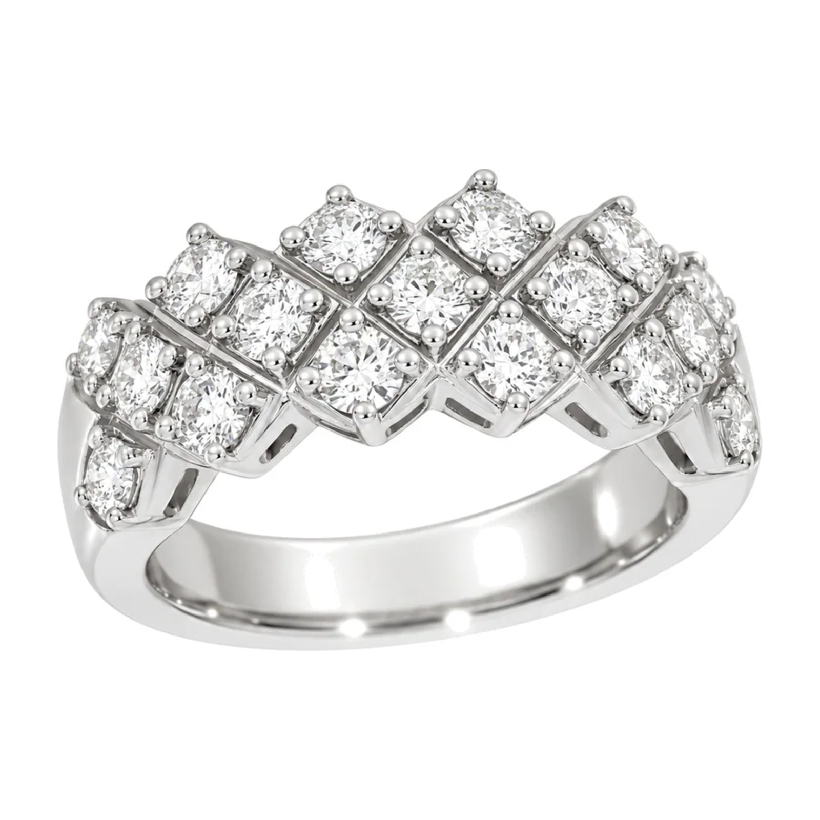 Diamantring i hvitt gull, 1.20CT TWSI - Diamanthuset