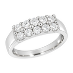 Diamantring i hvitt gull med 10 stener, 1,00 ct TW/SI – Diamanthuset