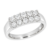 Diamantring i hvitt gull med 10 stener, 1,00 ct TW/SI – Diamanthuset