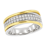Diamantring i hvitt og gult gull, 0,35 ct TW/S – Diamanthuset