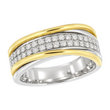 Diamantring i hvitt og gult gull, 0,35 ct TW/S – Diamanthuset