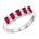 Diamantring med rubin i hvitt gull, 0.21CT TWSI - Diamanthuset