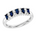 Diamantring med safir i hvitt gull, 0.21CT TWSI - Diamanthuset