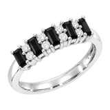 Diamantring med Svarte Diamanter i Hvitt Gull, 0,21 ct TW/SI – Diamanthuset