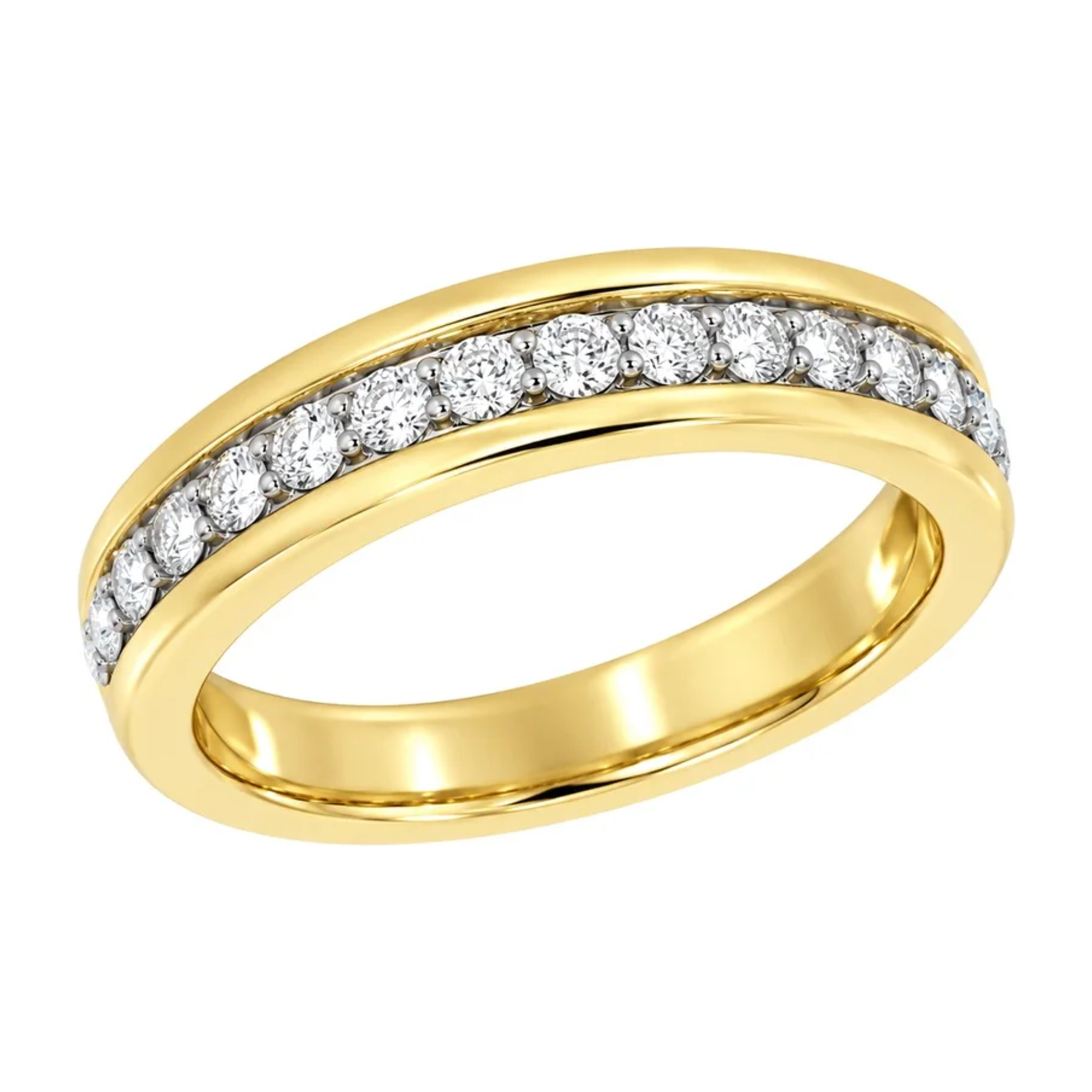 Diamantring rekkering i gult gull tot 0,35ct TWSI - Diamanthuset