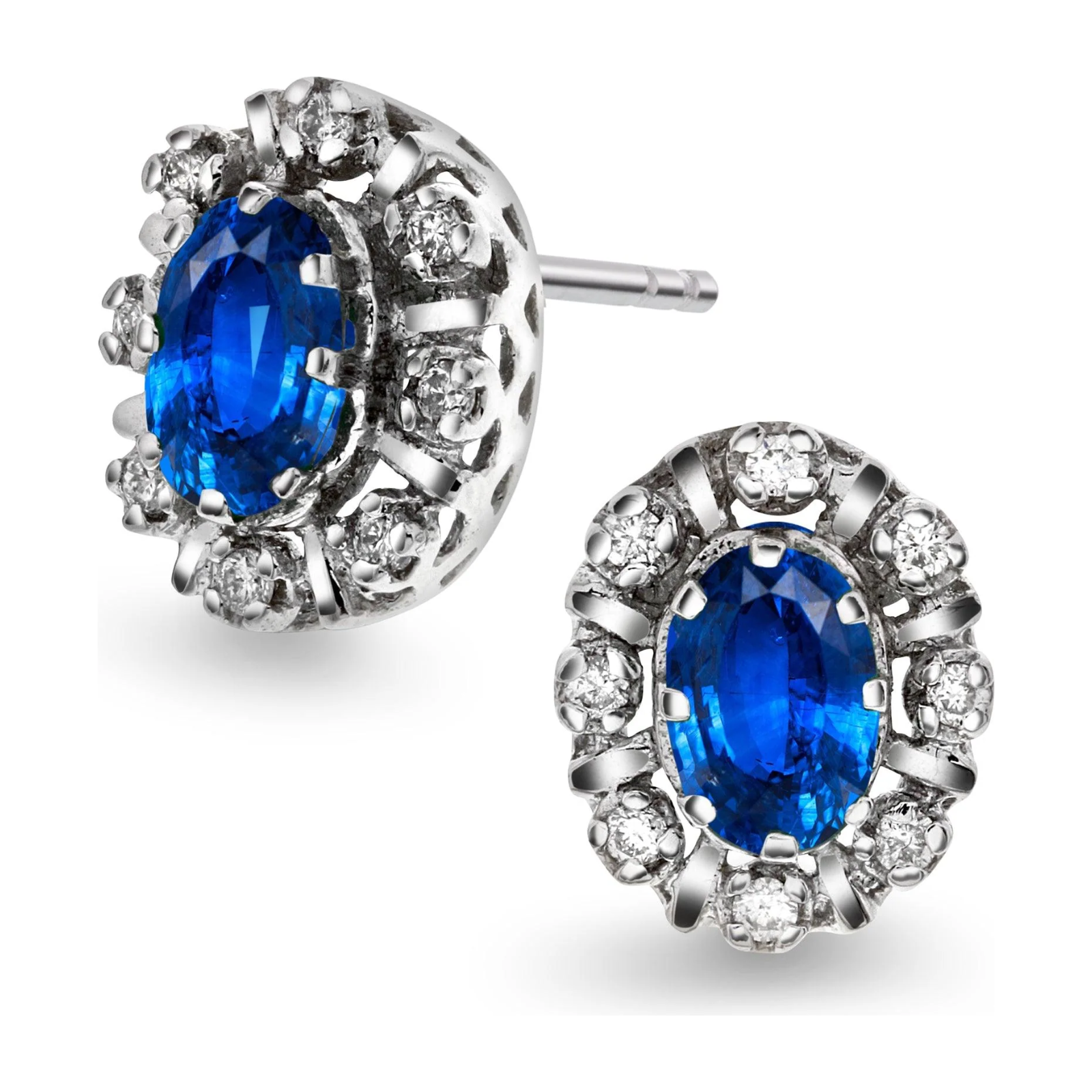 Diana Diamant øredobber med safir 0.16ct TWSI - Diamanthuset