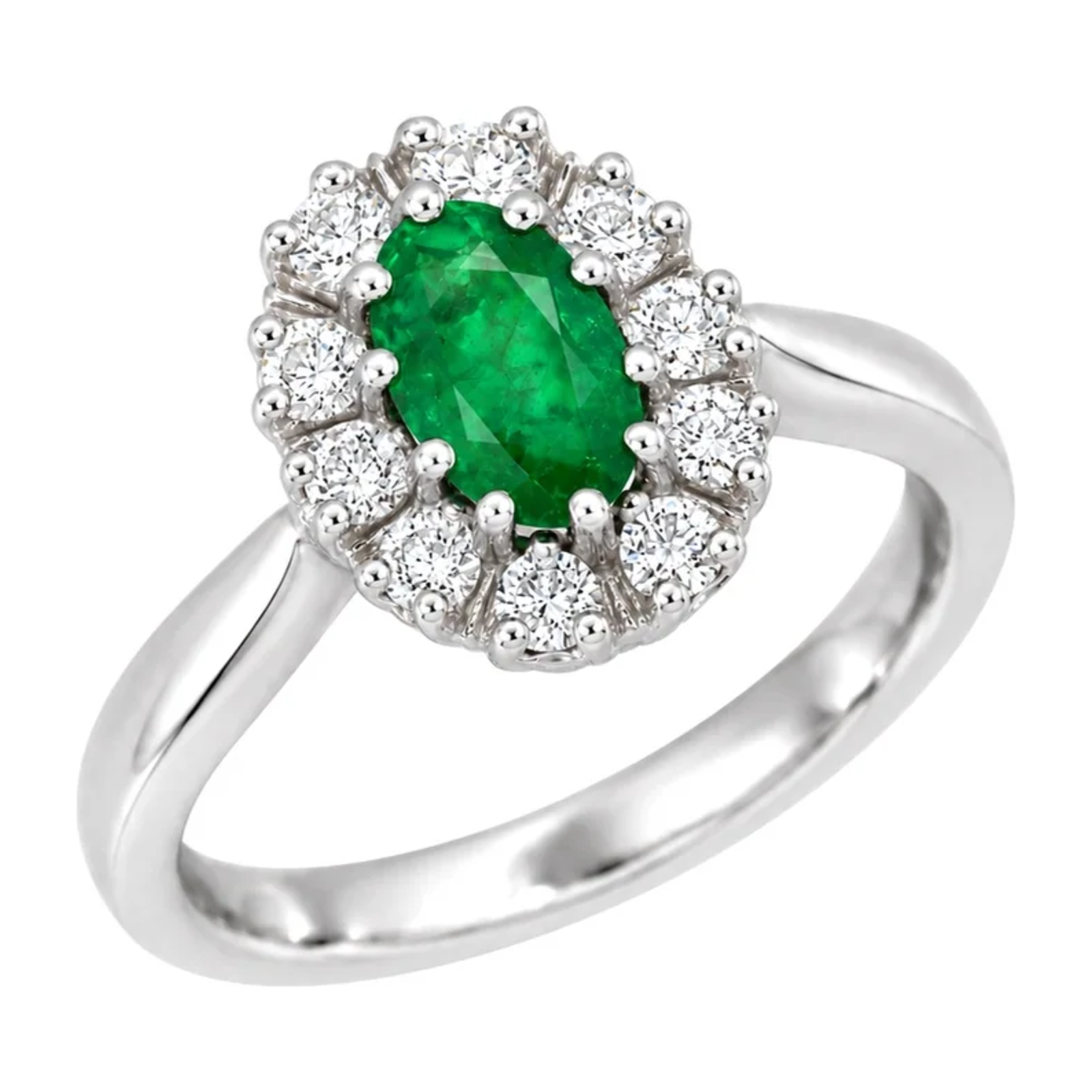 Diana diamantring med smaragd 0,25 ct. – bilde 2 – Diamanthuset