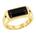 Gullring med svart agat og diamanter 0,03 ct BD – bilde 2 – Diamanthuset