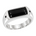 Gullring med svart agat og diamanter 0,03 ct BD – Diamanthuset