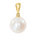 Halssmykke med perle i gult gull, 11mm – Diamanthuset