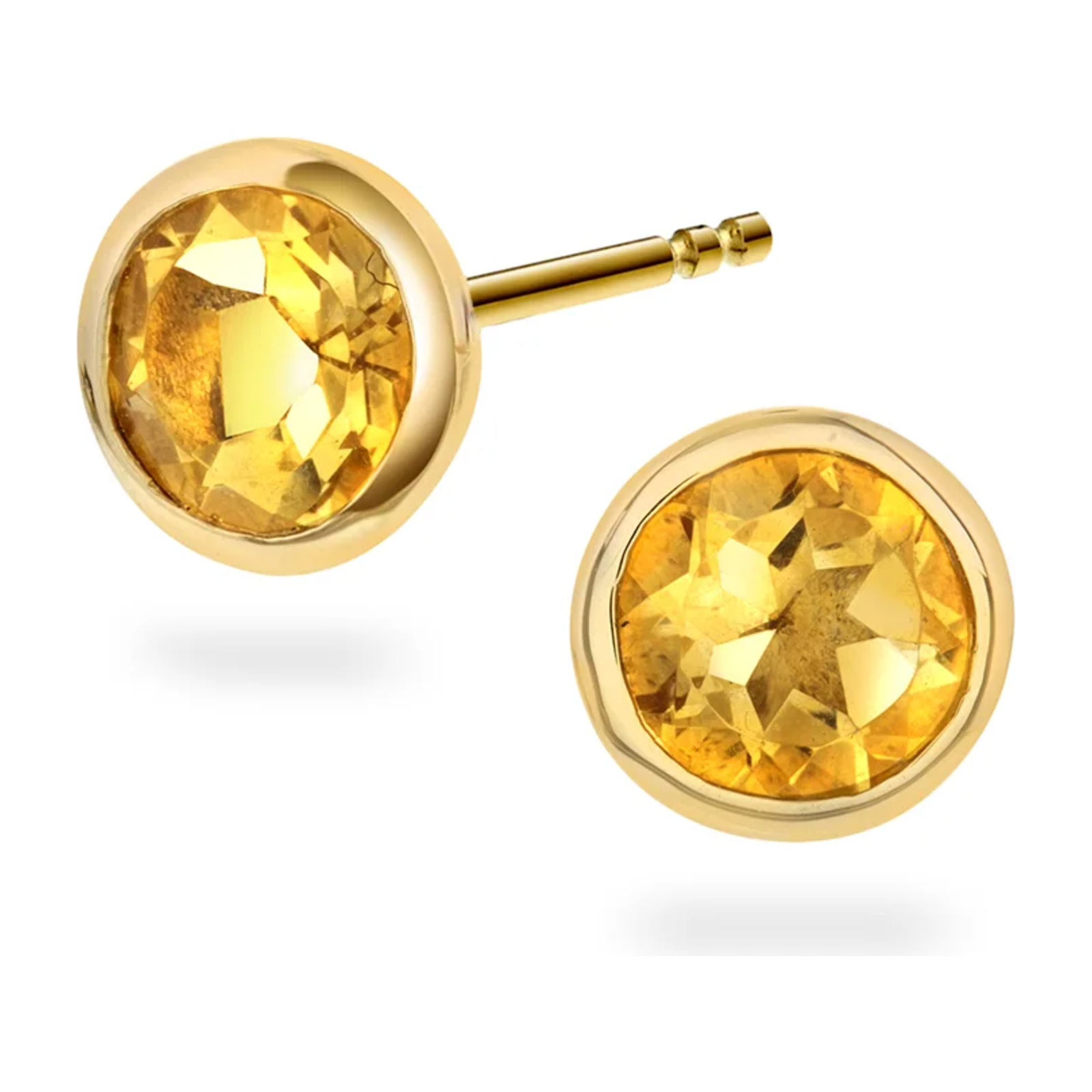 Ørepynt i Gult Gull(585), 1,10 ct Citrin – Diamanthuset