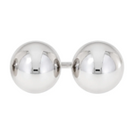 Ørepynt i hvitt gull, 6mm – Diamanthuset