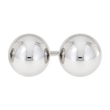 Ørepynt i hvitt gull, 6mm – Diamanthuset