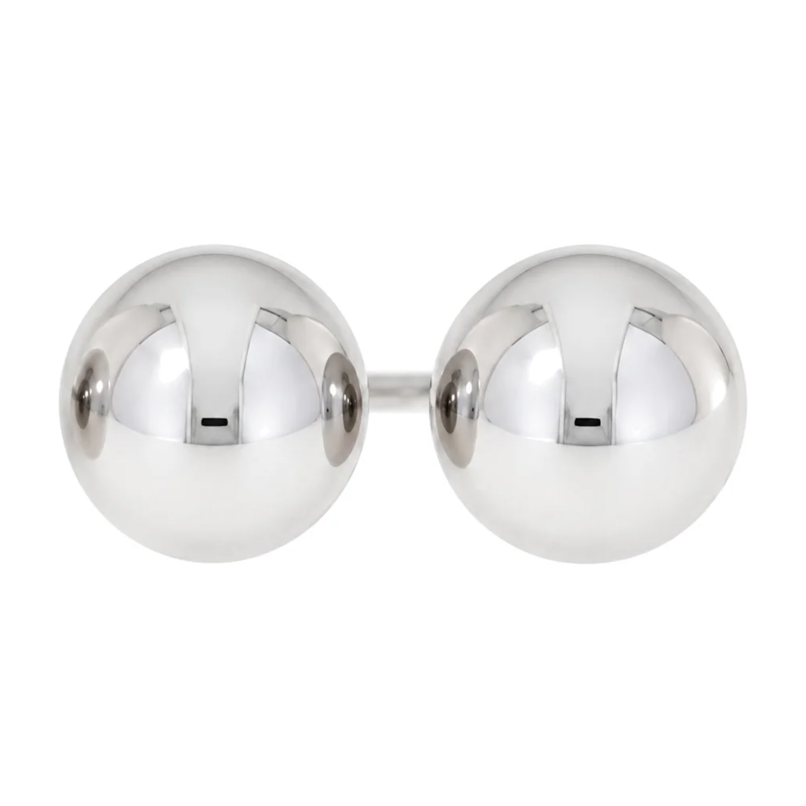 Ørepynt i hvitt gull, 6mm – Diamanthuset