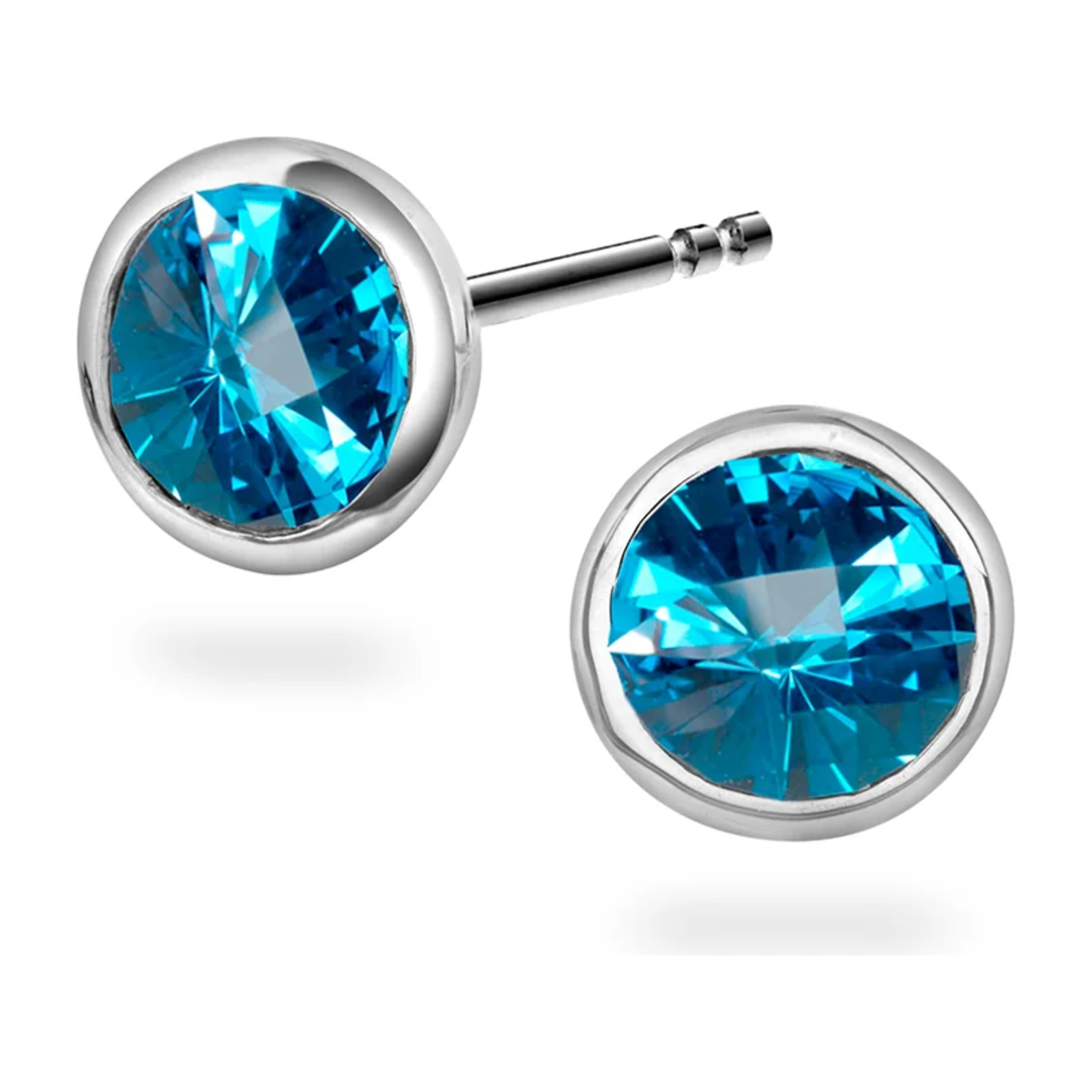 Ørepynt i Hvitt Gull(585), 1,10 ct Topas – Diamanthuset