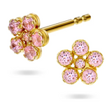 OROgull Øredobber med Rosa CZ – Diamanthuset