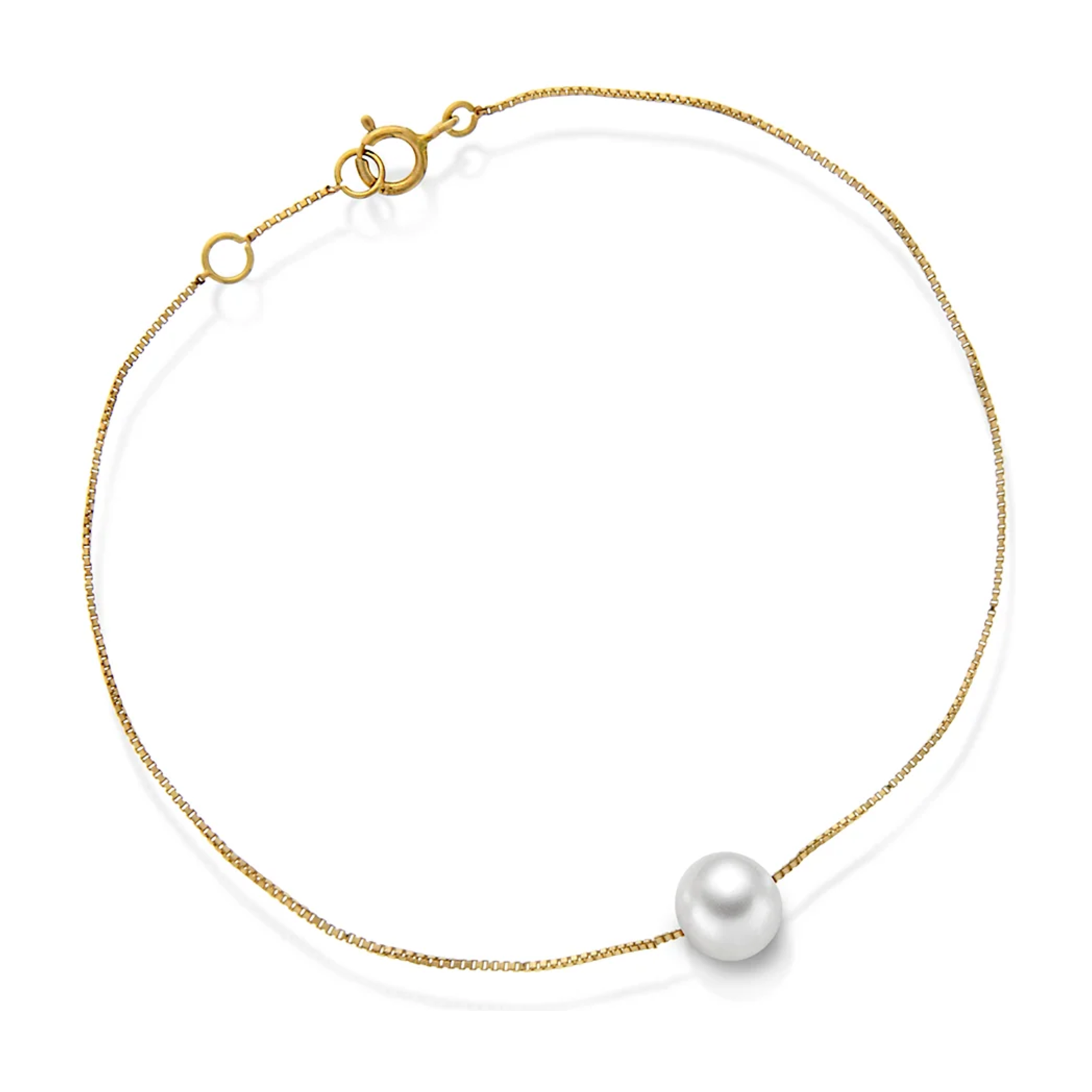 Perlearmbånd i 14kt Gult Gull (585) - 6-6.5mm Perle – Diamanthuset