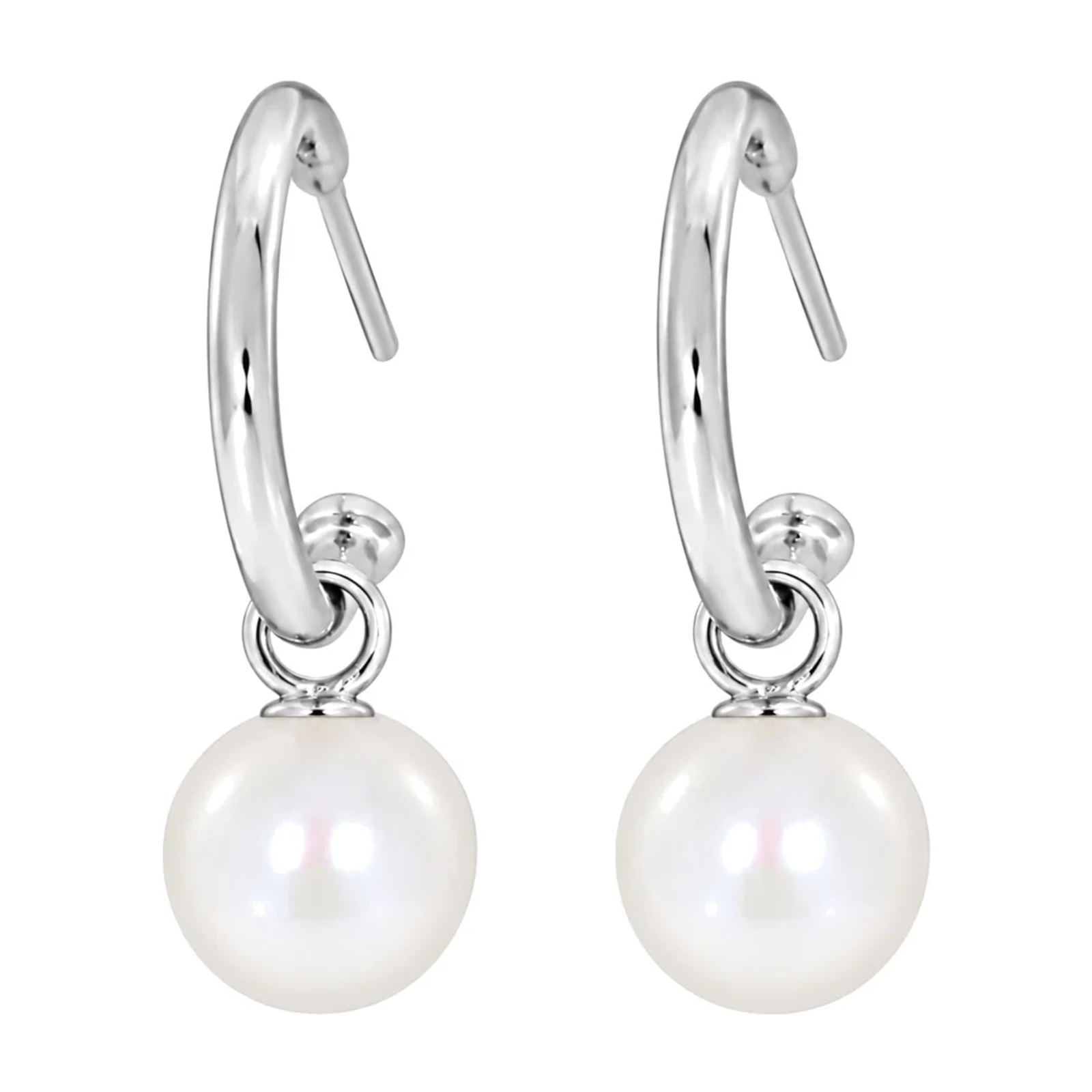 Perleørepynt i 14kt Gult/Hvitt Gull med 8mm Perle – bilde 2 – Diamanthuset