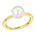 Perlering i 14kt Hvitt/Gult Gull, med 7,5 – 8 mm – bilde 2 – Diamanthuset