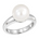 Perlering i 14kt Gult/Hvitt Gull, med 10-11mm perle – bilde 2 – Diamanthuset