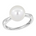 Perlering i 14kt Hvitt/Gult Gull, med 10 – 11mm Perle – Diamanthuset