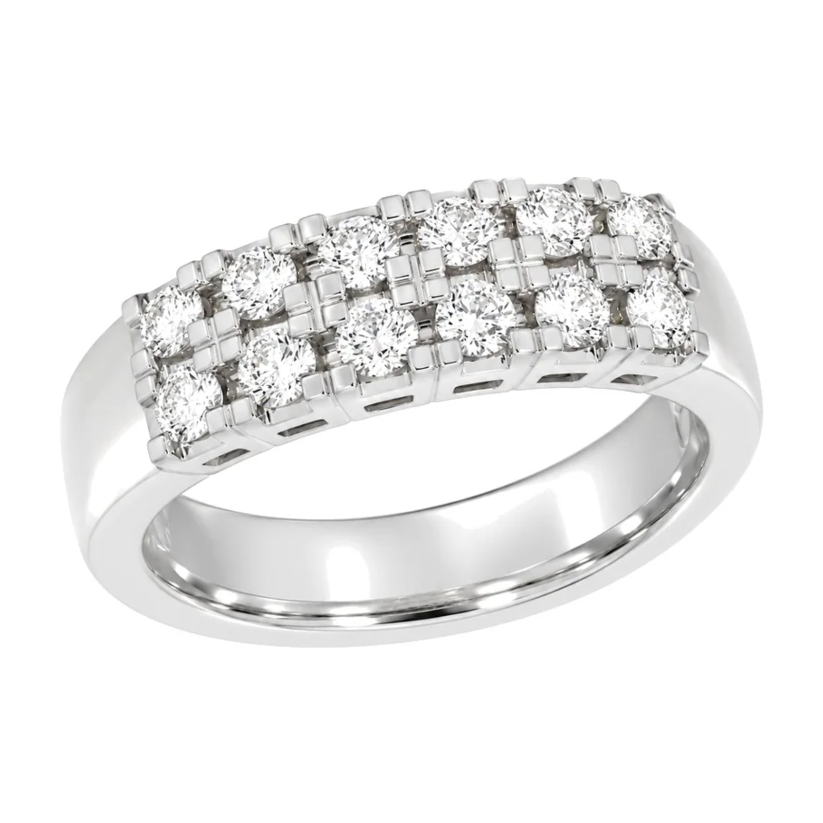 Rekkering med Diamanter i hvitt gull, 0,48 ct TW/SI – Diamanthuset