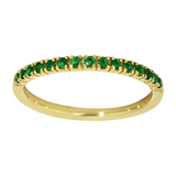 Ring i Gult Gull (585) med Smaragd 0,20 ct – Diamanthuset