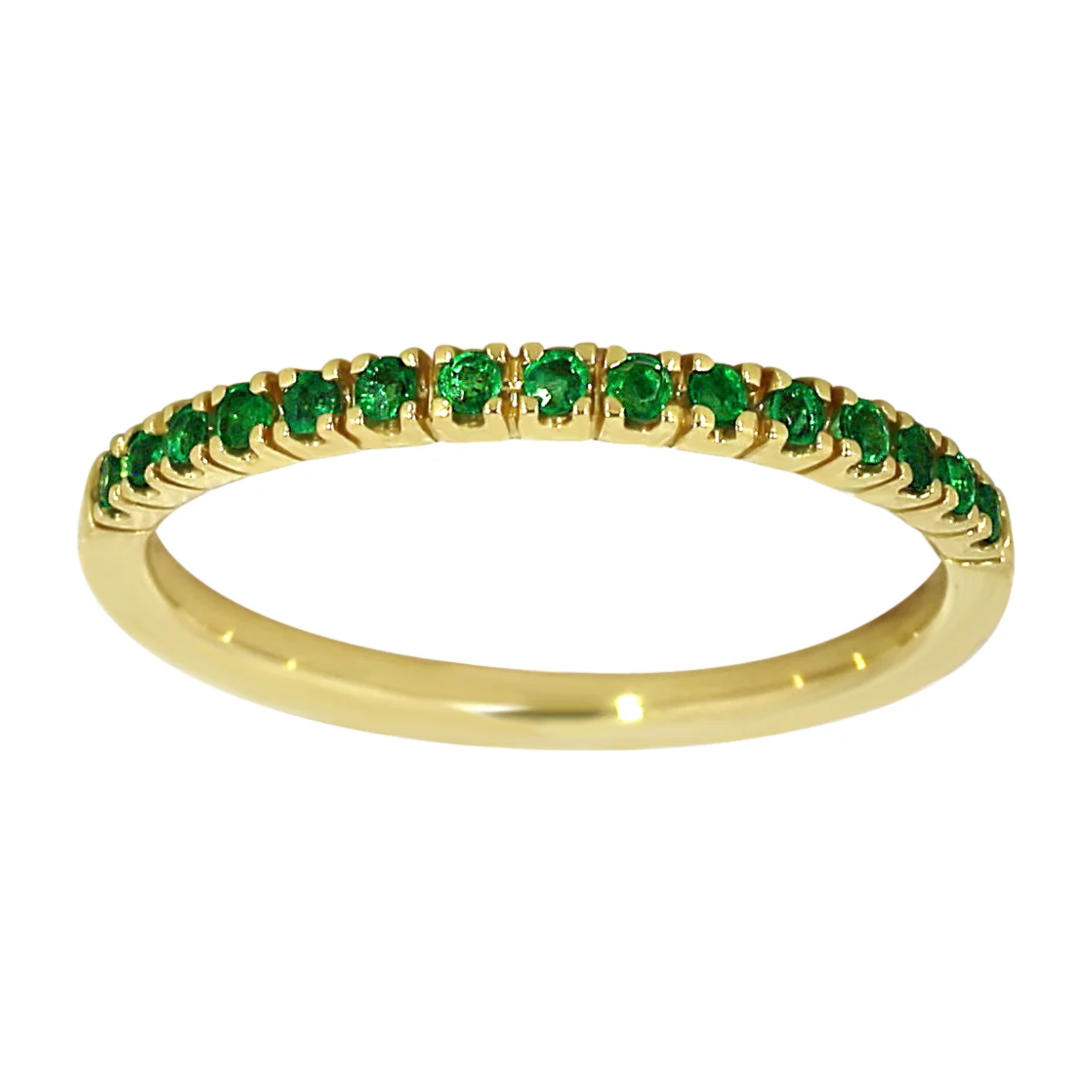 Ring i Gult Gull (585) med Smaragd 0,20 ct – Diamanthuset