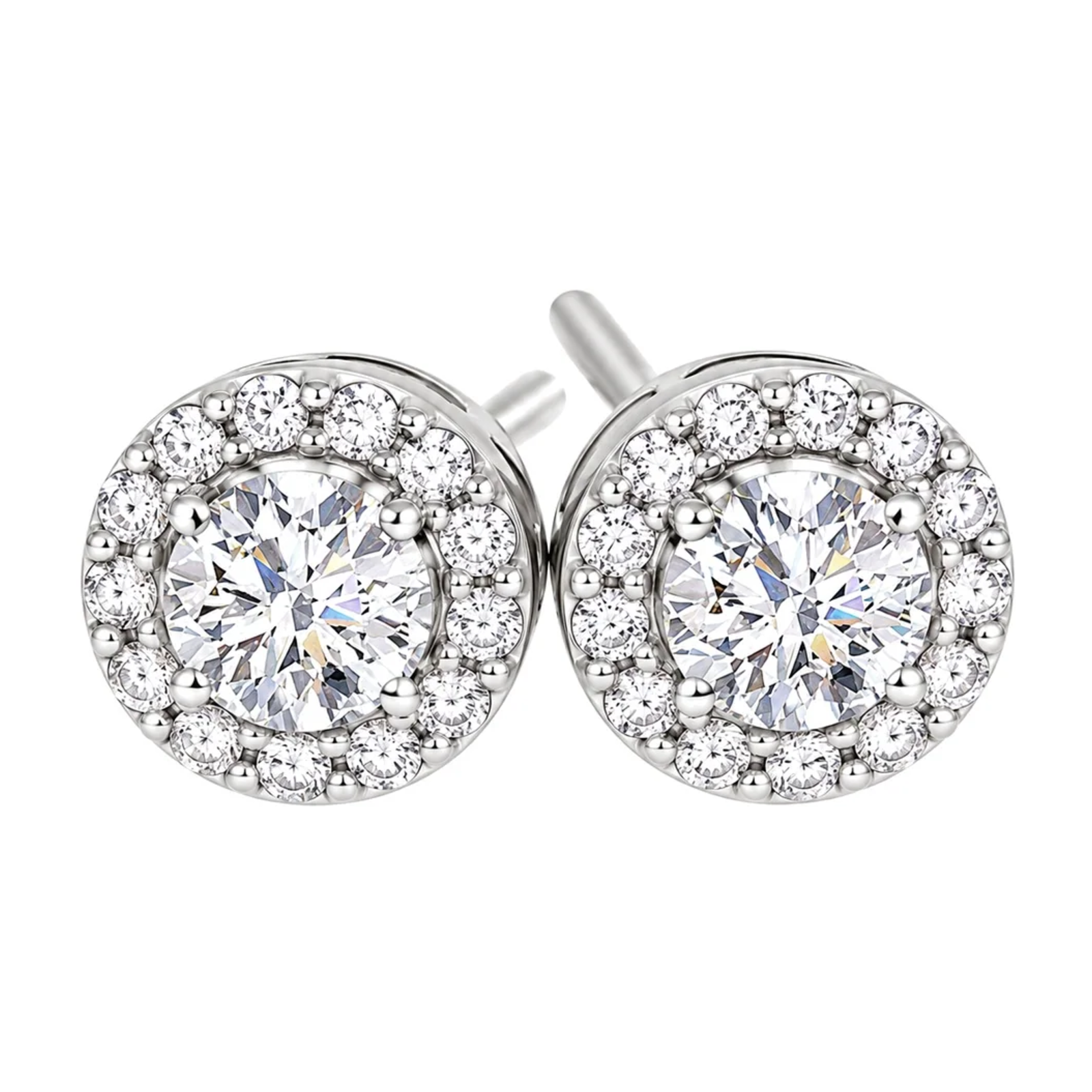 Rosettørepynt i 14kt Hvitt Gull,, 0,45 ct TW/SI Diamanter – Diamanthuset