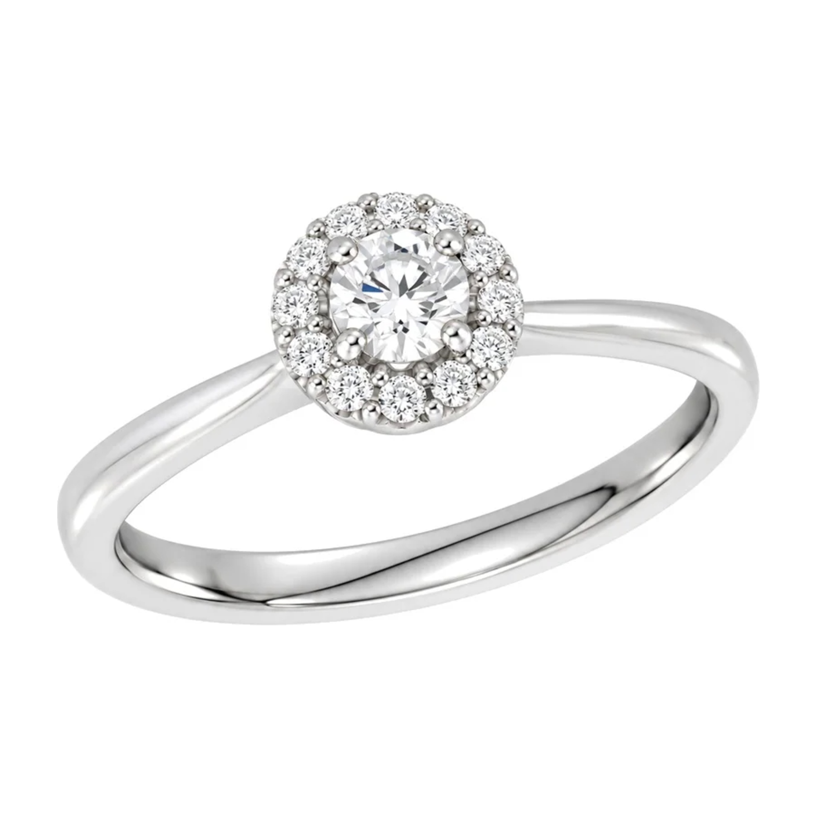 Rosettring i 14kt Hvitt Gull,, 0,25 ct tw/si Diamanter – Diamanthuset
