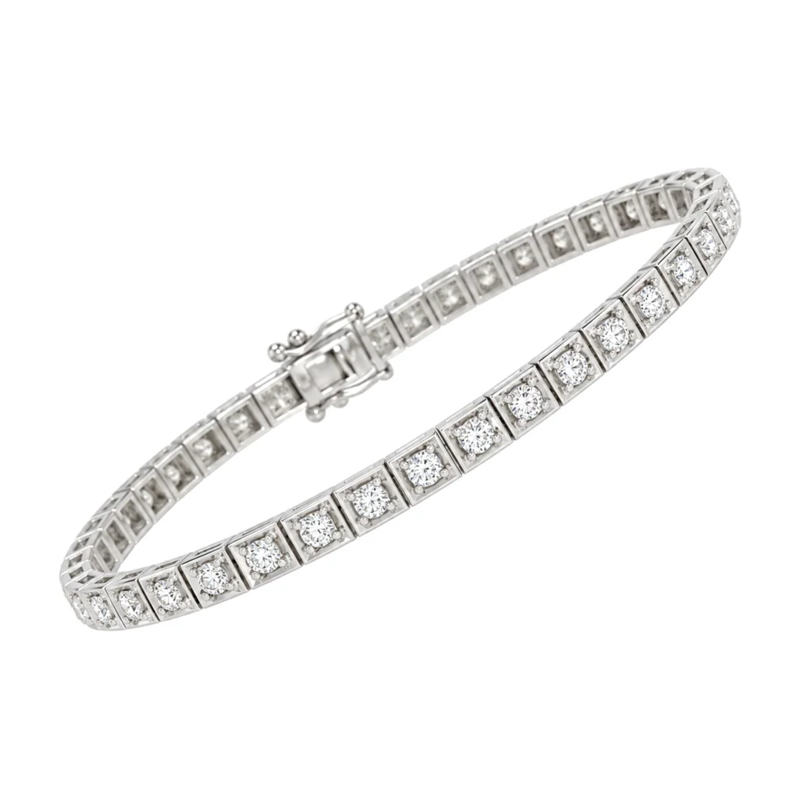 Tennisarmbånd I Hvitt Gull (585) med Tot. 2,80 ct TW/SI Diamanter – Diamanthuset