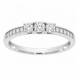 Diamantring i hvitt gull 0,45ct TWSI – sett forfra – Diamanthuset