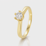Enstensring 0,50 ct – gult gull, studiobilde – Diamanthuset
