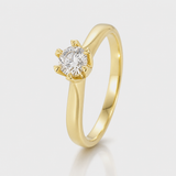 Enstensring 0,50 ct – gult gull, studiobilde – Diamanthuset