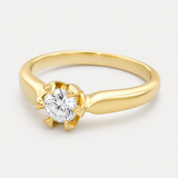 Enstensring 0,50 ct – gult gull, studiobilde – Diamanthuset