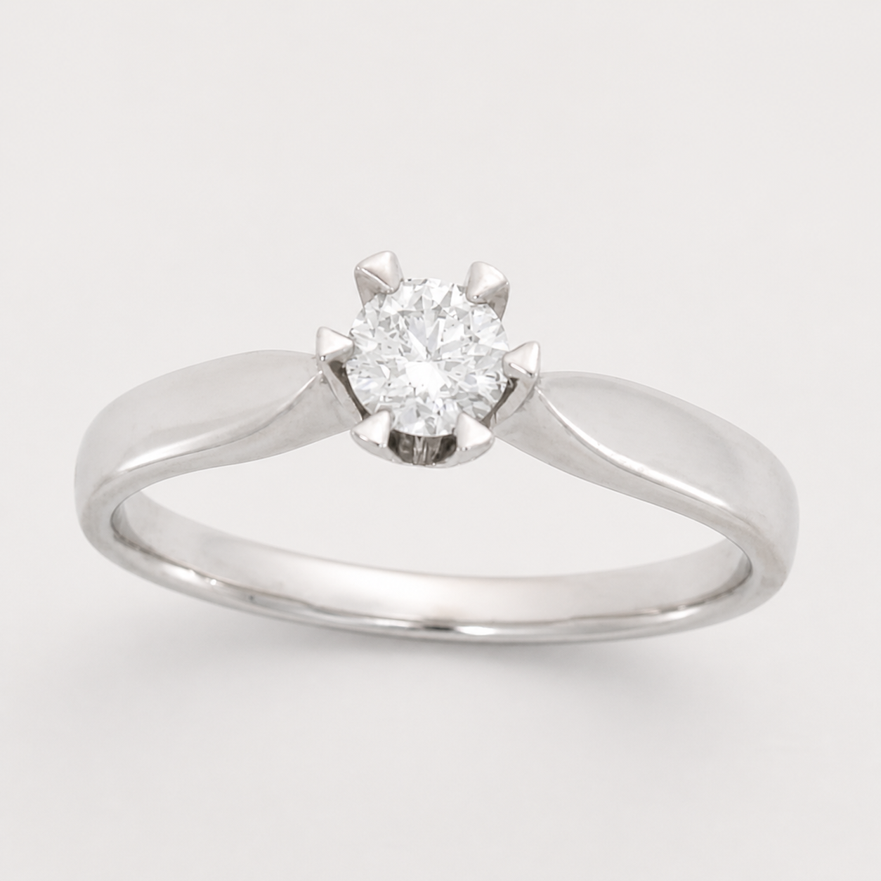 Enstensring 0,50 ct – hvitt gull, studiobilde – Diamanthuset