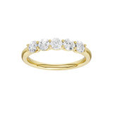 Lab-diamant alliansering 5 steiner 0,75 ct F/VS – 9K gult gull