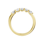 Lab-diamant alliansering 5 steiner 0,75 ct F/VS – 9K gult gull