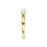Lab-diamant alliansering 5 steiner 0,75 ct F/VS – 9K gult gull