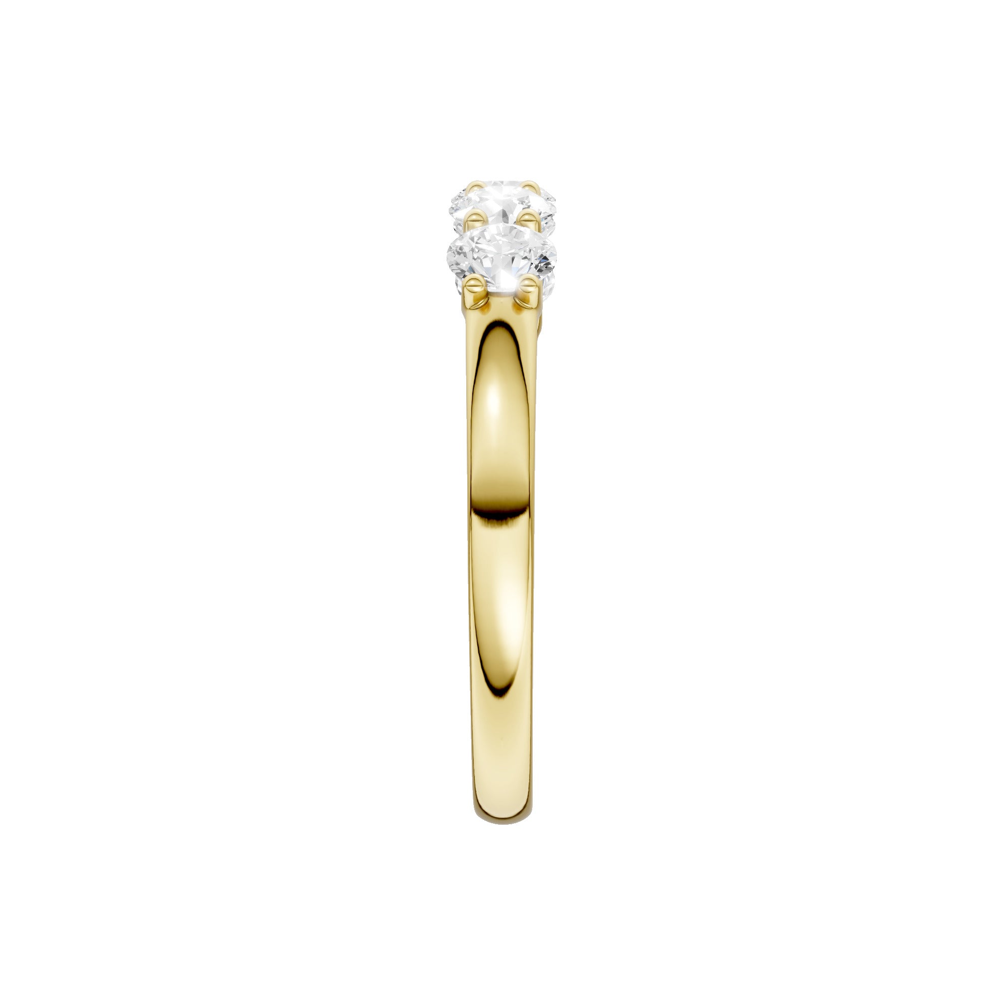 Lab-diamant alliansering 5 steiner 0,75 ct F/VS – 9K gult gull