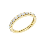 Lab-diamant alliansering pavé 0,75 ct F/VS – 9K gult gull