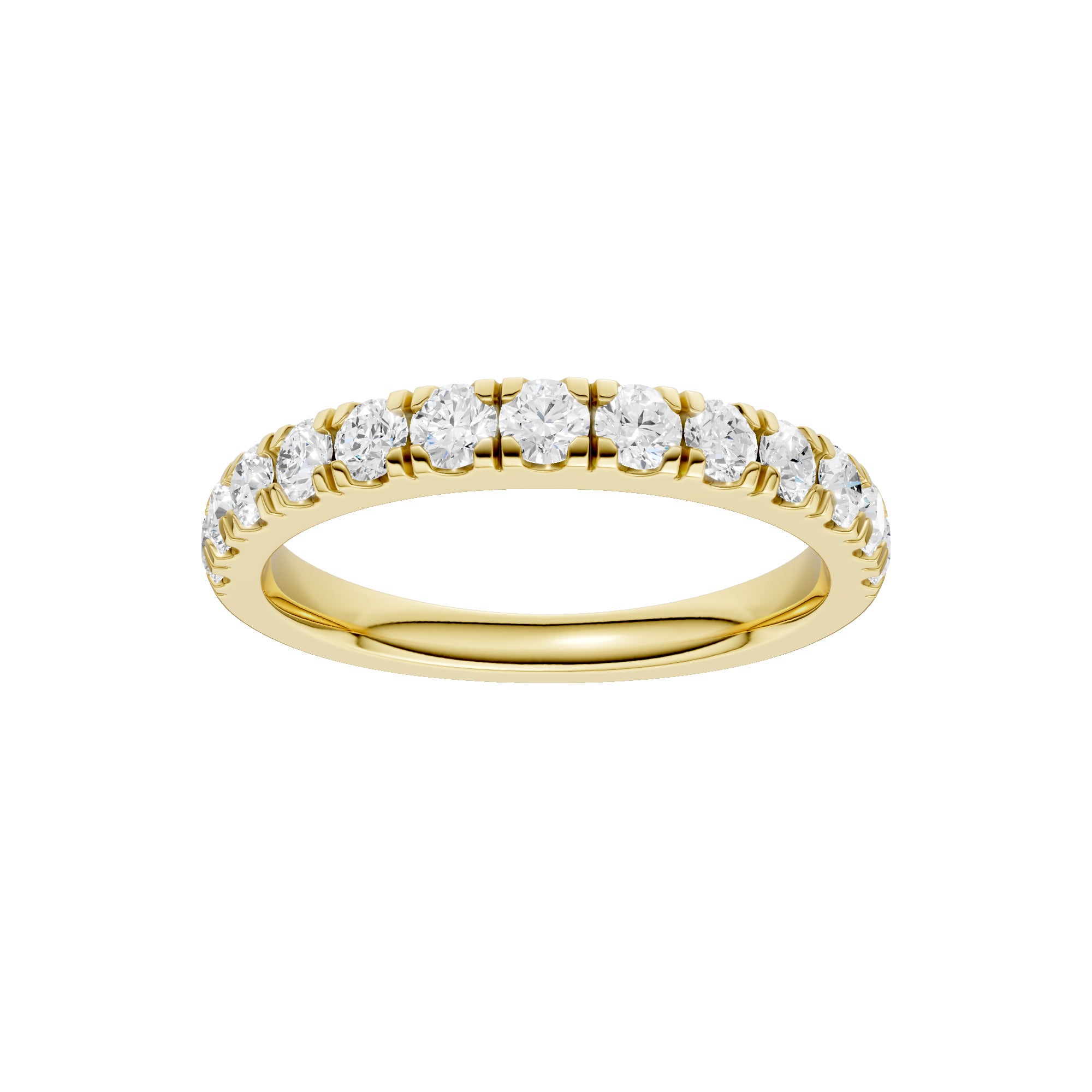 Lab-diamant alliansering pavé 0,75 ct F/VS – 9K gult gull