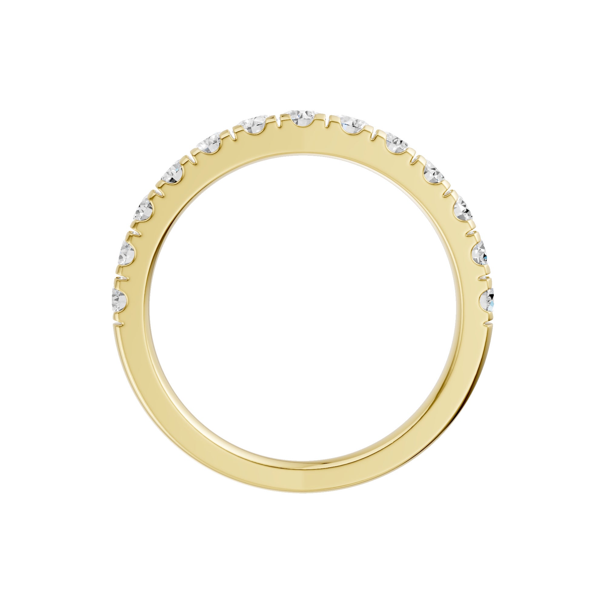 Lab-diamant alliansering pavé 0,75 ct F/VS – 9K gult gull