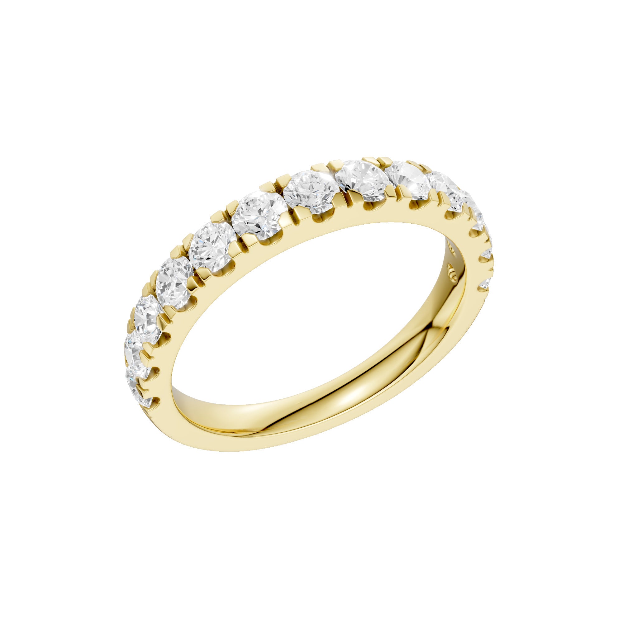 Lab-diamant alliansering pavé 1,00 ct F/VS – 9K gult gull