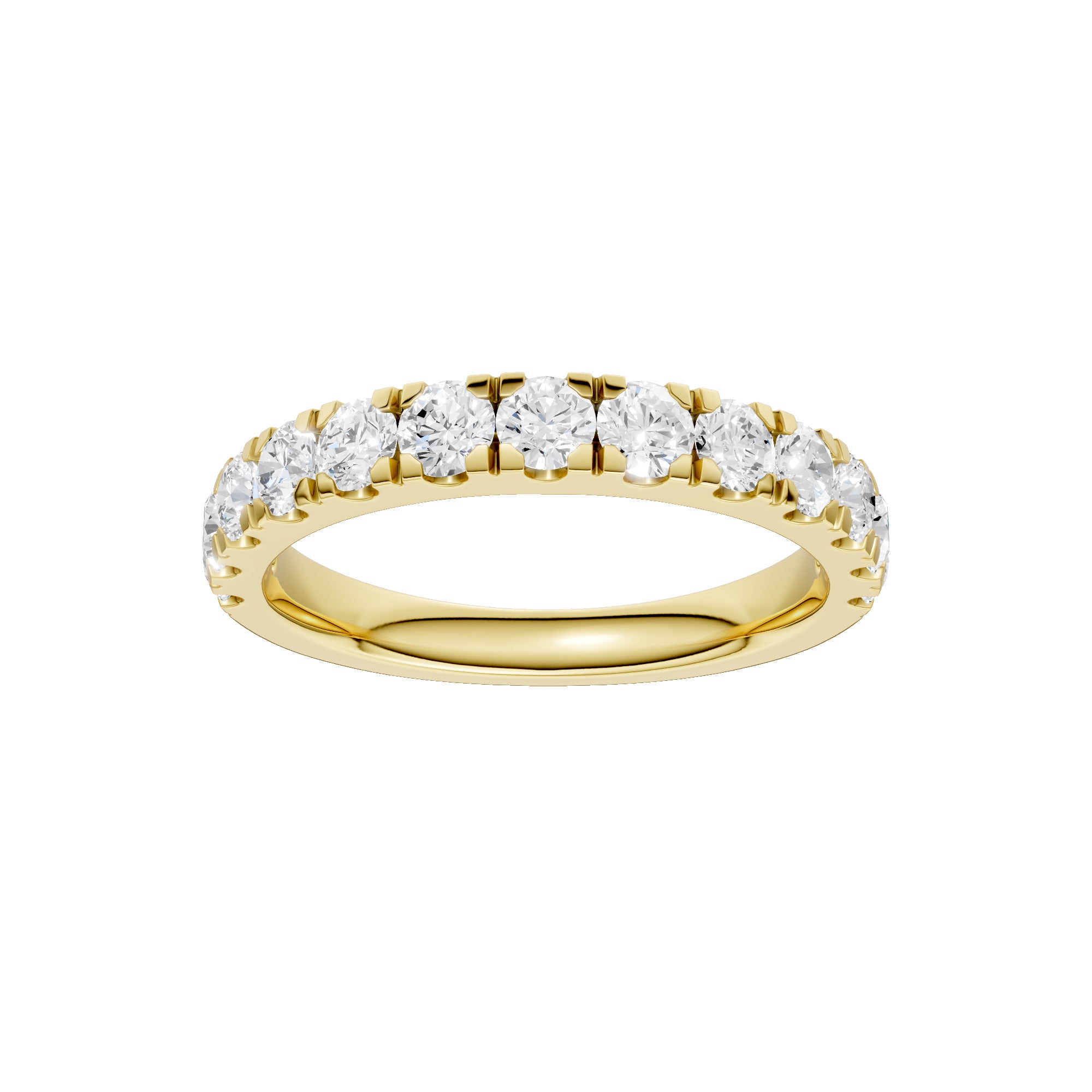 Lab-diamant alliansering pavé 1,00 ct F/VS – 9K gult gull
