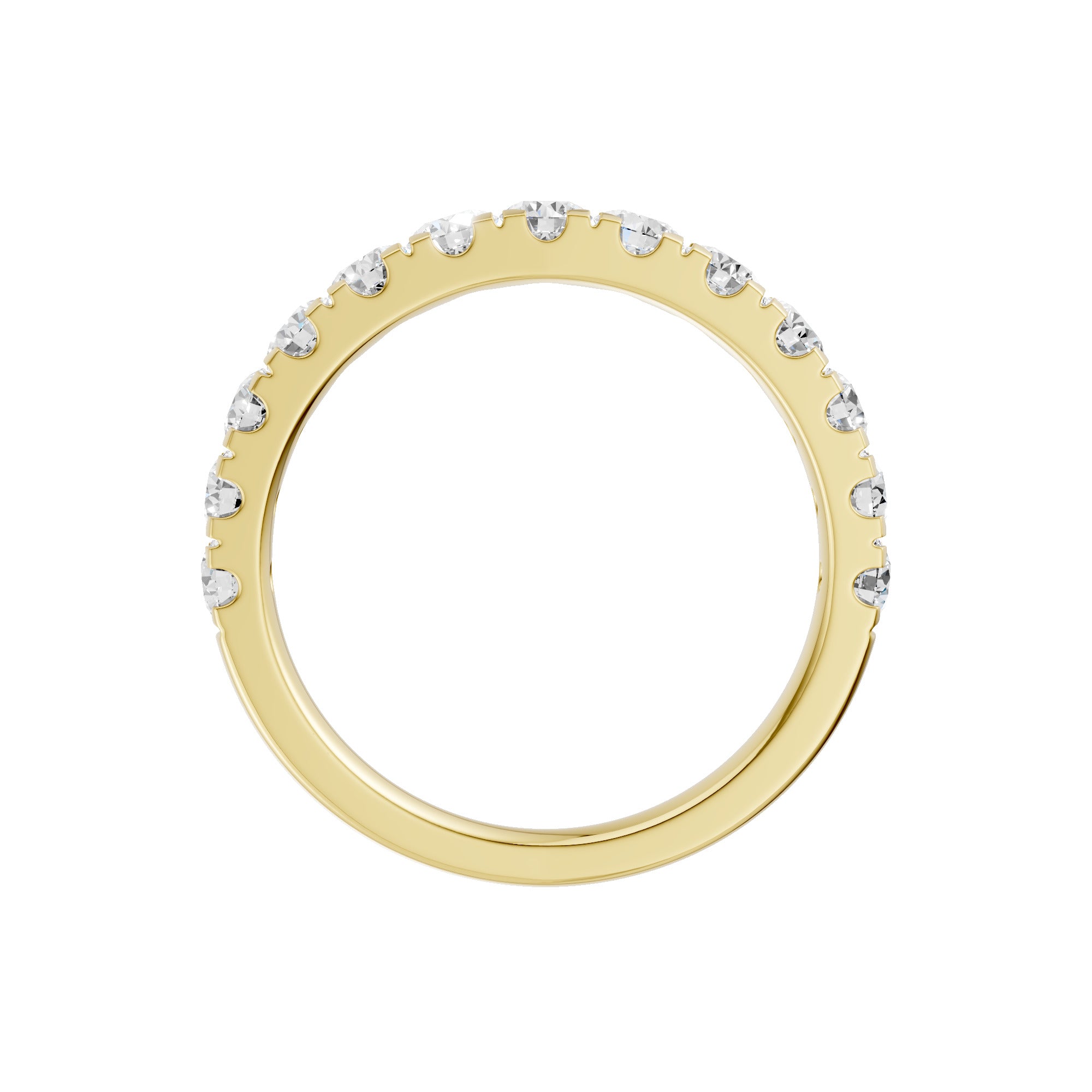 Lab-diamant alliansering pavé 1,00 ct F/VS – 9K gult gull