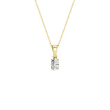 Lab-diamant anheng oval 0,25 ct F/VS – 9K gult gull