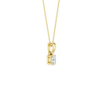 Lab-diamant anheng oval 0,25 ct F/VS – 9K gult gull