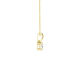 Lab-diamant anheng oval 0,25 ct F/VS – 9K gult gull